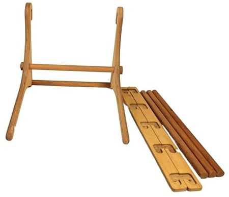 Bear On Bar - Set completo di attrezzi ginnici in legno resistenti: barra stabile per dip e barra per trazioni fino a 100 cm - 5 livelli di regolazione dell'altezza per il telaio della porta.