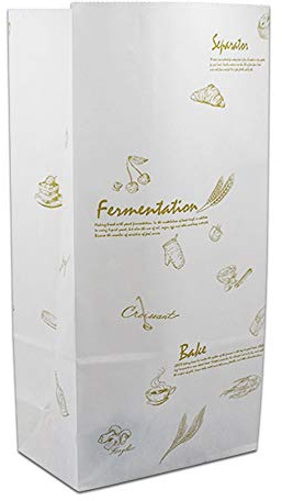 500pcs / Lot blanc Papier Kraft Sandwich cuisson Plats à emporter Paquet Sac à gâteaux de pain Biscuits Emballage Party Outils Décor(10.1x16.9x6cm)