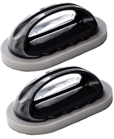 Anneome 2 Piezas Esponjas de Lija con Mango Estropajos Abrasivos para Fregar Superficie Fuerte para Limpieza de Cocina y Baño Adecuadas para Ollas Sartenes y Vajilla Color Color Aleatorio