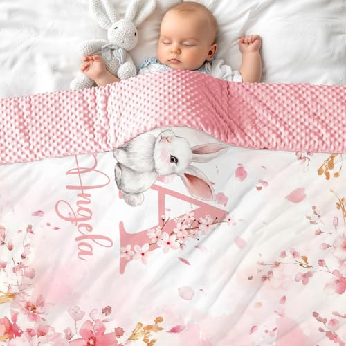 NIBESSER Manta Bebé Personalizada con Nombre Nacidos Lavable Suave Carritos Mantas Algodon Personalizado Bebe