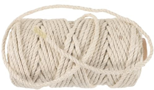 YARNOW Cuerda de Sisal para Rascador de Gatos 4 Mm X 50 M, Cuerda Multifunción Cortable para Bricolaje, Material Natural para Reparación y Decoración de Árboles Rascadores y Muebles
