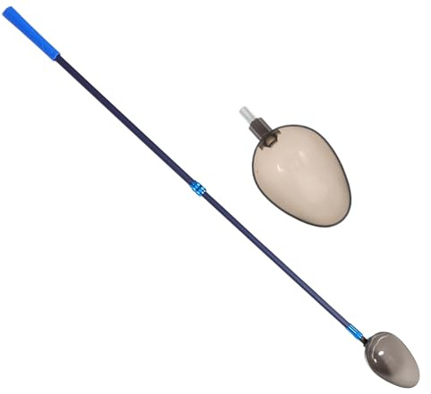 Beavorty Cucharas para Lanzar Cebos de Pesca Cabezal Reemplazable, Juego de Pala Grande y Pequeña para Cebado Preciso, Herramienta Duradera para Pesca al Aire Libre y Comedero para Carpas