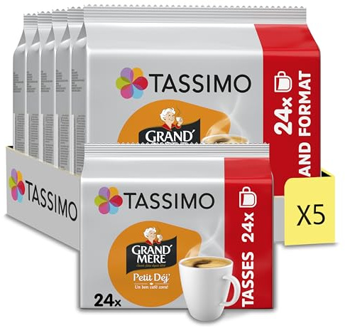Tassimo, 120 Dosettes Café Petit Dej Grand'Mère