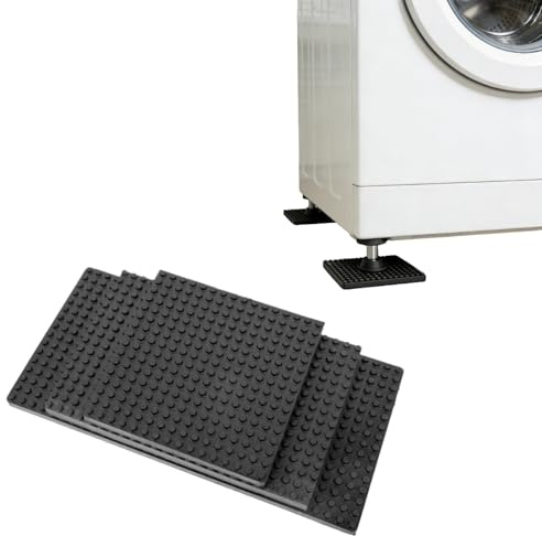 xinzyxx Antivibrationsmatte Stoßdämpfer für Laufmaschine Waschmaschine Möbel Rutschfest Geräuschreduzierung Bodenschutz Stabil Heim Fitnessgeräte Stützkissen(115 * 115mm,20mm)