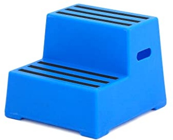 Aufstiegshilfe Exklusiv mit 2 Stufen. Blau