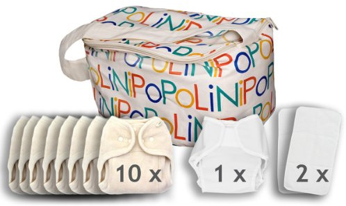 Popolini Windelset OneSize soft 3-15 Kg 10 x One Size soft + 2x Stay dry + 1x Popowrap und 1x Vlies