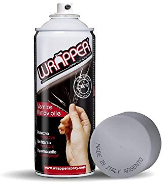 wrapper 400WRAPPER7001 400 ml Sprüh Folie Ablösbar Lackieren, Silbergrau