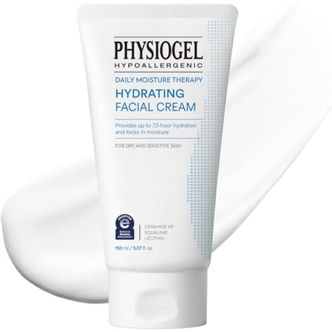 Physiogel Daily Moisture Therapy Hydrating Facial Cream, Lightweight Face Moisturizer with Ceramide, 72H Lasting Hydration, For Dry & Sensitive Skin, 5 fl. oz.