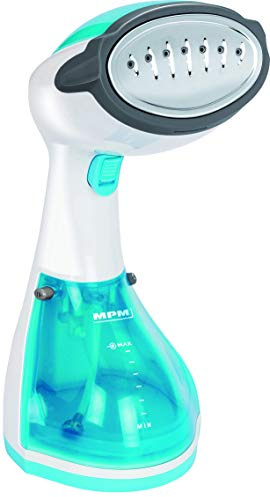 MPM - MZP-01 - Dampfglätter - Steamer - Dampfbügler - mit Bürste - Kontinuierlicher Wasserdampf 36 g/min - Reisebügeleisen - Handdampfer - für Kleidung, Hemden - Vertikales Bügeln - 1200 W - Tragbar