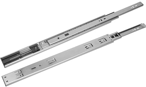 GAMET guía de bolas para cajón TITAN S PK09 con cierre suave de 450 mm x 45 mm, extracción total, carga 35kg, resistente a 80 000 ciclos, 1 par