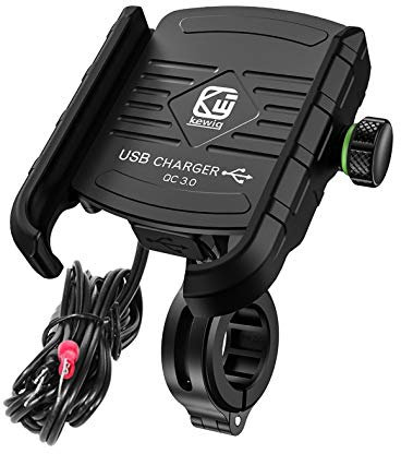 YGL Motocicleta Soporte para Teléfono,Soporte de Manillar 360 ° Ajustable Teléfono Móvil Compatible de 3.5-6 Pulgadas