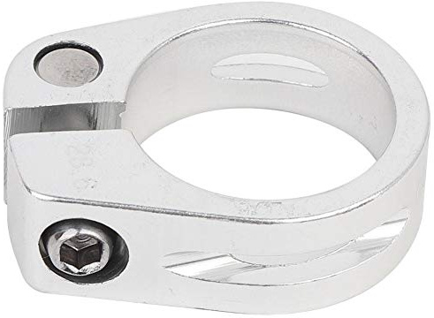 Sattelklemme 28,6 mm, silberfarben, Sattelklemme für Fahrrad, Sattelklemme mit Schnellspanner für Aluminiumlegierung, Sattelstütze aus Aluminiumlegierung, 28,6 mm (Silber)