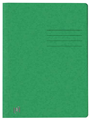 Oxford 400117265 Schnellhefter TOP FILE+ extrastark aus 390g Karton für ca. 200 DIN A4-Blätter sortiert mit 12 Farben (grün, 1)