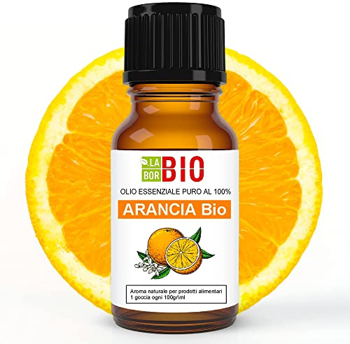 Arancia di Sicilia Bio Olio essenziale 100% Puro 30 ml - Uso Alimentare Interno Terapeutico Diffusori Aromaterapia Cosmetica Cucina - Laborbio