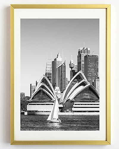 Genérico Cornice portafoto in alluminio, 30 x 40 cm, alluminio dorato