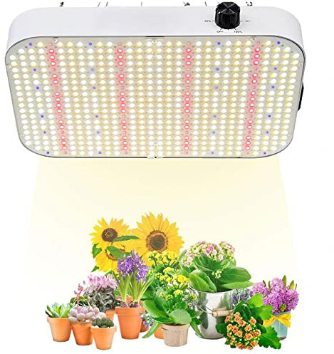 VVLXRIC Foco Cultivo LED, con AtenuacióN Continua De 0~100% Luces De Crecimiento FuncióN De Cadena De Margaritas, para Plantas De Interior, Flores, Invernaderos