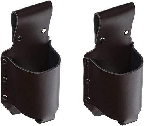 HUFFA 2 Pieces PU Leather Beer Holster, Soda Beverage Holder, for 12 Ounce Beer Bottle Can