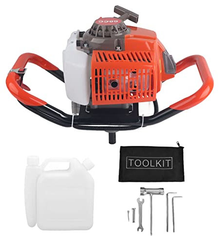 Tyenaza Escavatore a coclea 68CC Powerhead, trivella a Spirale elettrica a 2 Tempi con Kit di Attrezzi per piantare Piante da Giardino in Fattoria