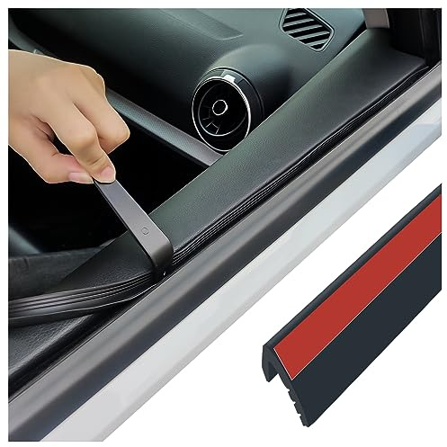 13Ft Car Door Rubber Seal Strip,Silent & Dustproof Rubber Car Window Seal Strip,Universal V-Shaped Self Adhesive Automotive Window Seals Trim with Installation Tool