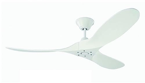 MEOMO Modern Wood Ceiling Fan Without Lights, 52 Inch Ceiling Fan With Remote Control, Ksilent, Copper Motor, Suitable For Bedroom, Living Room, Hotel Use (Color : White, Size : 42in)