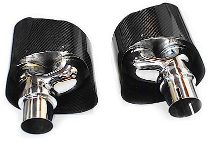 Auto Auspuff Endrohr Für RS3 RS4 RS5 RS6 RS7 A3 A4 A5 A6 A7 Carbon Fiber Doppel Outlet Auspuff Endrohr Auspuffblende Blenden(Single Inlet)