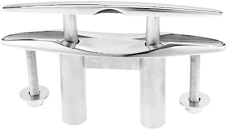 SOLKIN Gohantee Edelstahl-Klampen for Hochziehen von Booten, Silberne Marine-Yacht, 20,3 cm (200 mm), Pop-Up-Klampen for bündige Montage, Hebeklampen, Bootszubehör