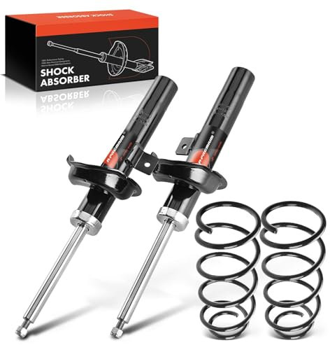 Frankberg 2x Stoßdämpfer + 2x Fahrwerksfeder Vorne Links Rechts 518mm Gasdruck Kompatibel mit Tourneo Connect Transit Connect P65 P70 P80 Replace# 334629