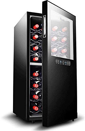 Refrigerador para vino de doble zona: refrigerador para vino con compresor sin escarcha incorporado o independiente para 24 botellas, refrigerador para vino termoeléctrico de funcionamiento silencio