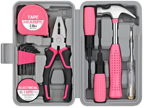 ZSYTF Set di chiavi a cricchetto Kit di riparazione domestica Combinazione Strumento manuale misto Durevole Martello e chiave a brugola Penna di prova Cacciavite a nastro elettrico