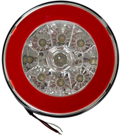 MelTruck® 2 Funktions rund Neon LED Rückleuchte Rückfahrleuchte E9 für PKW LKW Anhänger