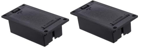 ibasenice Lot de 2 Compartiments à Piles pour Guitare Active 9 V Boîtier de Remplacement pour Ancien Boîtier de Piles (2 Pièces)