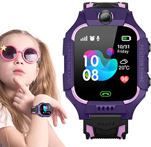Smartwatch per bambini, impermeabile, touch screen | Orologio da polso impermeabile per bambini con touch screen HD, per bambini dai 4 ai 12 anni, cinturino in silicone