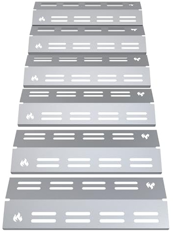 teileplus24 BR16-6-SM Gasgrill Edelstahl Brennerabdeckung kompatibel mit Enders Boston 6 | Flavorizer Bars | Passgenau | Rostfrei | Brennerschutz
