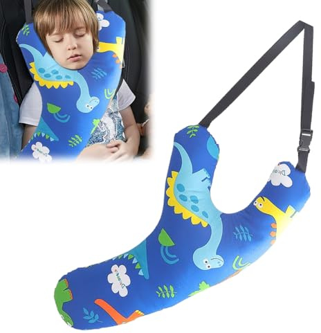 RANJIMA Reisekissen Kinder Auto, Schlafkissen Für Auto Kinder, Y-Form Kopfstütze Auto Kinder, Nackenstütz-Kopfstützenkissen, Waschbares Komfortable Autoschlafkissen Nackenkissen für Lange Reisen