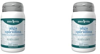 ERBA VITA Integratore Alimentare di Alga Spirulina - 125 Tavolette - Utile per ritrovare la forza fisica (Confezione da 2)