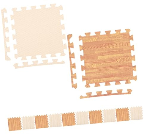 BESPORTBLE 12piezas Alfombra Puzzle para Bebés Colchoneta De Eva Antideslizante y para Casa y Gimnasio De Natural