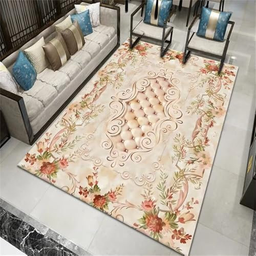 RUGMRZ Deko Kinderzimmer Jungen Moderne Geometrische Anti-Rutsch, Waschbare Und Schmutzabweisende Schlafzimmer Dekoration Teppich Arbeitszimmer Gelb Teppich Dünn Flickenteppich Waschbar 160X200CM