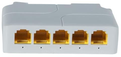 Extensor PoE 1 en 4 salidas, extensor POE Gigabit de 5 puertos 100/1000 Mbps, se extiende 100 m adicionales