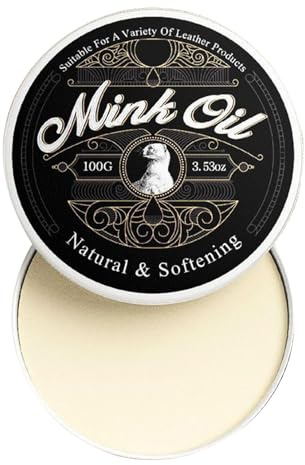 Mink Oil läderbalsam – minkolja lädervårdsrengöringsmedel, 100 g naturlig pasta, och återställa för stövlar, kläder, möbler