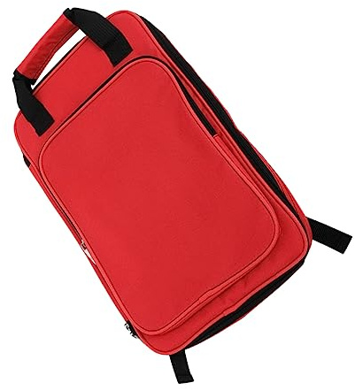 Drumstick Rucksack für Auftritte und Proben, Rot | Oxfordstoff, Baumwolle, Carbon, Tragfähigkeit, Leicht zu Tragen, Schutz für Trommelstöcke