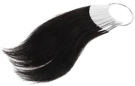 PartyKindom 30pièces Nuancier De Échantillons Mèches De Cheveux Naturels Pour Test Coloration Degrés Anneaux Pour Essais Teinture Mèches Douces Et Brillantes Pour Salon