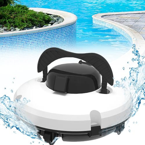 IYUESQ Robot Nettoyeur de Piscine sans Fil, Mise à Niveau 2024, aspirateur Automatique de Piscine 120 Minutes, Deux Moteurs, Aspiration Plus puissante, Filtre Fin pour piscines creusées o