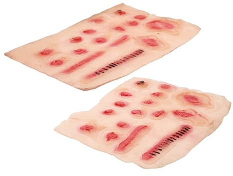 UKCOCO 2piezas Parche De Cicatriz Realista para Halloween De Pegatinas De Cicatrices De Maquillaje para Disfraces De Caras y Fiestas Temáticas
