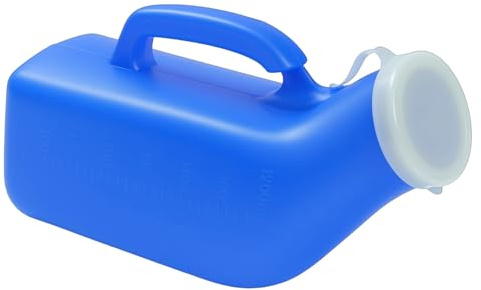 Urine Bottles Male, Portable Urinal for Men with Spill-Proof Lid, 1200ml Large Capacity Urine Bottle with Handle and Measuring Scale, for Hospital Use, Travel, Camping, Car and Emergency Situations