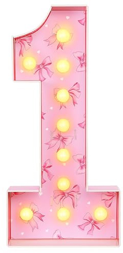 Retisee Chiffres lumineux pour chapiteau de 0,9 m pour décorations de 1er anniversaire, kit de panneau de mousse prédécoupé en mosaïque pour anniversaire, fête prénatale, anniversaire de mariage