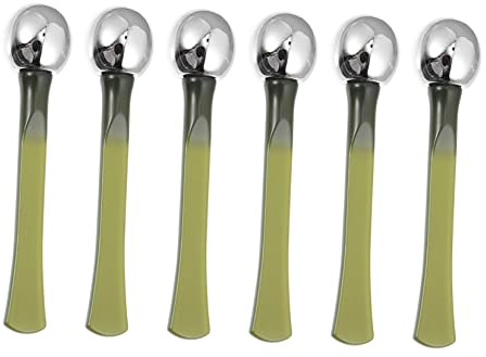 Healeved 6 Stück Augenmassage Stäbe aus Metall der Durchblutung Kompakter Augencreme Applikator für Effektive Augenpflege und Praktische Anwendung Unterwegs