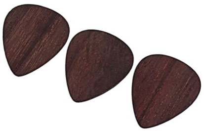 BIUDECO 3 Stück Rosewood Plektren aus Holz Flexibles und Langlebiges Gitarrenzubehör für Akustik Bass und Westerngitarren Sowie Ukulelen Leichter Griff und Angenehme Handhabung