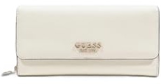 GUESS Geldbörse Brooke Clutch Organizer Cream White Creme