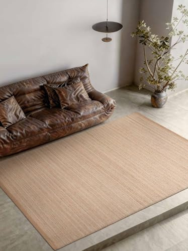 Villeroy & Boch Juteteppich Birka - Natur Wohnzimmerteppich aus Jute & Baumwolle - Handgewebt & Natürlich - Boho Naturfaser Jute für Wohnzimmer, Schlafzimmer, Esszimmer – Natur Gold, 200x300 cm