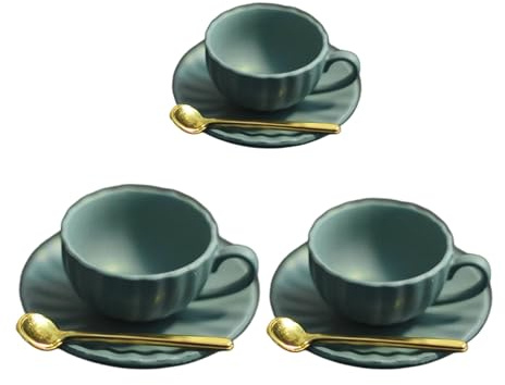 YROHGKPN Accesorios en miniatura para té inglés de la tarde, construcción metálica, juego de rol, juego de té, aleación, taza y platillo para presentación elegante